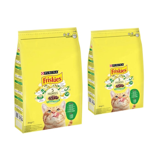 PURINA Friskies, lapin, poulet & légumes 2 x 4 kg